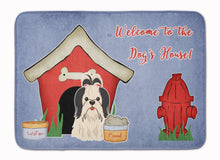 Load image into Gallery viewer, Dog House Collection Shih Tzu Black White Machine Washable Memory Foam Mat BB2842RUG