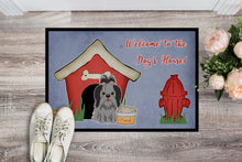 Load image into Gallery viewer, Dog House Collection Shih Tzu Black Silver Doormat - 24x36 Decorative Floor Mat – Indoor/Outdoor Rug with Artistic Flair BB2843JMAT