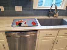 Load image into Gallery viewer, Dog House Collection Bedlington Terrier Blue Dish Drying Mat – Absorbent, Artistic Kitchen Essentials BB2844DDM