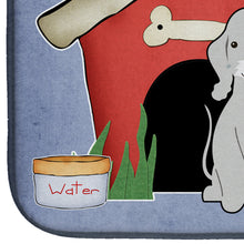 Load image into Gallery viewer, Dog House Collection Bedlington Terrier Blue Dish Drying Mat – Absorbent, Artistic Kitchen Essentials BB2844DDM