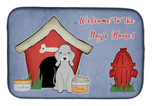 Load image into Gallery viewer, Dog House Collection Bedlington Terrier Blue Dish Drying Mat – Absorbent, Artistic Kitchen Essentials BB2844DDM