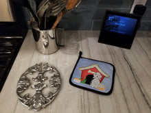 Load image into Gallery viewer, Dog House Collection Bedlington Terrier Blue Pot Holders - Set of 2 - Heat-Resistant Kitchen Essentials