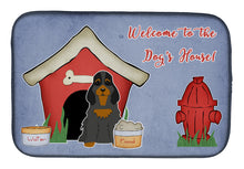 Load image into Gallery viewer, Dog House Collection Cocker Spaniel Black Tan Dish Drying Mat – Absorbent, Artistic Kitchen Essentials BB2847DDM