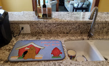Load image into Gallery viewer, Dog House Collection Cocker Spaniel Red Dish Drying Mat – Absorbent, Artistic Kitchen Essentials BB2849DDM