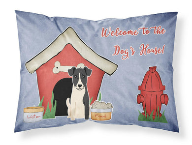Dog House Collection Smooth Fox Terrier Fabric Standard Pillowcase – Artistic Decorative Front, White Back BB2852PILLOWCASE