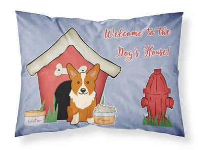 Dog House Collection Corgi Fabric Standard Pillowcase – Artistic Decorative Front, White Back BB2854PILLOWCASE