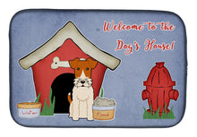 Load image into Gallery viewer, Dog House Collection Wire Fox Terrier Dish Drying Mat – Absorbent, Artistic Kitchen Essentials BB2855DDM