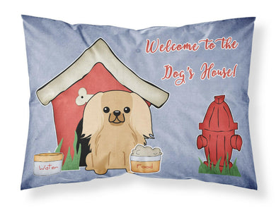 Dog House Collection Pekingnese Fawn Sable Fabric Standard Pillowcase – Artistic Decorative Front, White Back BB2858PILLOWCASE