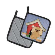 Load image into Gallery viewer, Dog House Collection Pekingnese Fawn Sable Pot Holders - Set of 2 - Heat-Resistant Kitchen Essentials