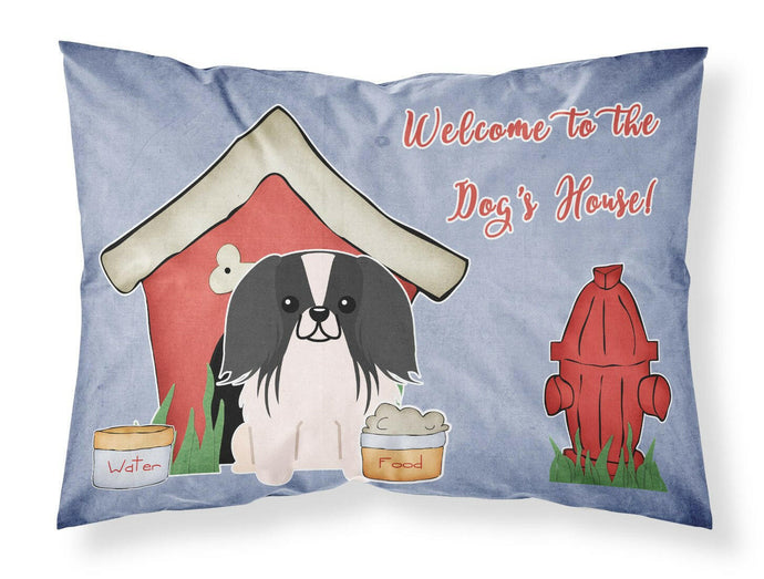 Dog House Collection Pekingnese Black White Fabric Standard Pillowcase – Artistic Decorative Front, White Back BB2859PILLOWCASE