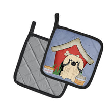 Load image into Gallery viewer, Dog House Collection Pekingnese Cream Pot Holders - Set of 2 - Heat-Resistant Kitchen Essentials BB2860PTHD