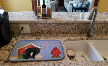 Load image into Gallery viewer, Dog House Collection Pekingnese Black Dish Drying Mat – Absorbent, Artistic Kitchen Essentials BB2861DDM