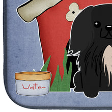 Load image into Gallery viewer, Dog House Collection Pekingnese Black Dish Drying Mat – Absorbent, Artistic Kitchen Essentials BB2861DDM