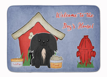 Load image into Gallery viewer, Dog House Collection Pekingnese Black Machine Washable Memory Foam Mat BB2861RUG