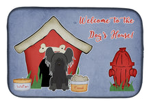 Load image into Gallery viewer, Dog House Collection Chinese Crested Black Dish Drying Mat – Absorbent, Artistic Kitchen Essentials BB2866DDM