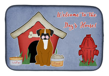 Load image into Gallery viewer, Dog House Collection Flashy Fawn Boxer Dish Drying Mat – Absorbent, Artistic Kitchen Essentials BB2870DDM