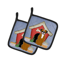 Load image into Gallery viewer, Dog House Collection Flashy Fawn Boxer Pot Holders - Set of 2 - Heat-Resistant Kitchen Essentials