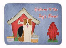Load image into Gallery viewer, Dog House Collection Border Collie Red White Machine Washable Memory Foam Mat BB2873RUG