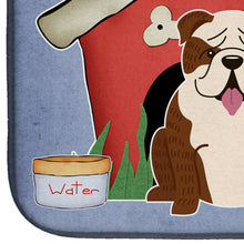 Load image into Gallery viewer, Dog House Collection English Bulldog Brindle White Dish Drying Mat – Absorbent, Artistic Kitchen Essentials BB2875DDM