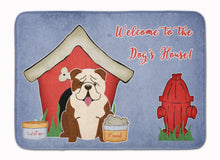Load image into Gallery viewer, Dog House Collection English Bulldog Brindle White Machine Washable Memory Foam Mat BB2875RUG