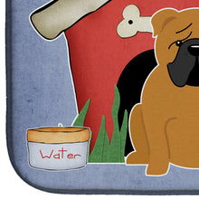 Load image into Gallery viewer, Dog House Collection English Bulldog Red Dish Drying Mat – Absorbent, Artistic Kitchen Essentials BB2876DDM