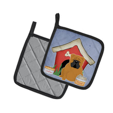 Load image into Gallery viewer, Dog House Collection English Bulldog Red Pot Holders - Set of 2 - Heat-Resistant Kitchen Essentials BB2876PTHD
