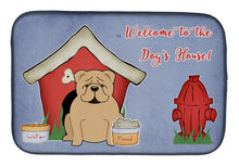Load image into Gallery viewer, Dog House Collection English Bulldog Fawn Dish Drying Mat – Absorbent, Artistic Kitchen Essentials BB2878DDM