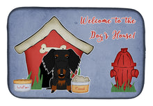 Load image into Gallery viewer, Dog House Collection Wire Haired Dachshund Black Tan Dish Drying Mat – Absorbent, Artistic Kitchen Essentials BB2881DDM
