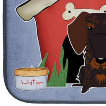 Load image into Gallery viewer, Dog House Collection Wire Haired Dachshund Chocolate Dish Drying Mat – Absorbent, Artistic Kitchen Essentials BB2883DDM