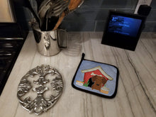 Load image into Gallery viewer, Dog House Collection Dachshund Red Brown Pot Holders - Set of 2 - Heat-Resistant Kitchen Essentials