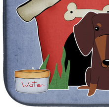 Load image into Gallery viewer, Dog House Collection Dachshund Chocolate Dish Drying Mat – Absorbent, Artistic Kitchen Essentials BB2885DDM