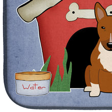 Load image into Gallery viewer, Dog House Collection Bull Terrier Red Dish Drying Mat – Absorbent, Artistic Kitchen Essentials BB2888DDM