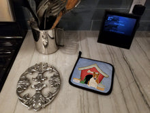 Load image into Gallery viewer, Dog House Collection Bull Terrier Red White Pot Holders - Set of 2 - Heat-Resistant Kitchen Essentials