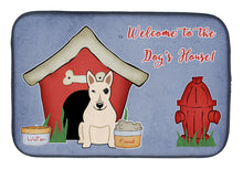 Load image into Gallery viewer, Dog House Collection Bull Terrier White Dish Drying Mat – Absorbent, Artistic Kitchen Essentials BB2892DDM