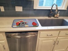 Load image into Gallery viewer, Dog House Collection Chow Chow Blue Dish Drying Mat – Absorbent, Artistic Kitchen Essentials BB2893DDM