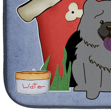 Load image into Gallery viewer, Dog House Collection Chow Chow Blue Dish Drying Mat – Absorbent, Artistic Kitchen Essentials BB2893DDM