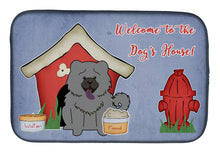 Load image into Gallery viewer, Dog House Collection Chow Chow Blue Dish Drying Mat – Absorbent, Artistic Kitchen Essentials BB2893DDM