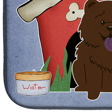 Load image into Gallery viewer, Dog House Collection Chow Chow Chocolate Dish Drying Mat – Absorbent, Artistic Kitchen Essentials BB2895DDM
