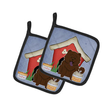 Load image into Gallery viewer, Dog House CollectionChow Chow Chocolate Pot Holders - Set of 2 - Heat-Resistant Kitchen Essentials