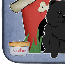 Load image into Gallery viewer, Dog House Collection Chow Chow Black Dish Drying Mat – Absorbent, Artistic Kitchen Essentials BB2897DDM