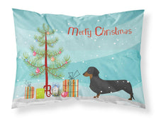 Load image into Gallery viewer, Dachshund Merry Christmas Tree Fabric Standard Pillowcase – Artistic Decorative Front, White Back BB2900PILLOWCASE