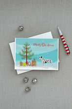 Load image into Gallery viewer, Dalmatian Merry Christmas Tree Greeting Cards -  Blank Note Cards – 8-Pack of Artist-Designed Cards with Envelopes