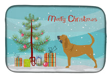 Load image into Gallery viewer, Bloodhound Merry Christmas Tree Dish Drying Mat – Absorbent, Artistic Kitchen Essentials BB2902DDM