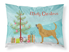 Load image into Gallery viewer, Bloodhound Merry Christmas Tree Fabric Standard Pillowcase – Artistic Decorative Front, White Back BB2902PILLOWCASE