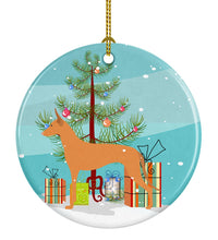 Load image into Gallery viewer, Pharaoh Hound Merry Christmas Tree Ornament - Round Ceramic Ornament – Artist-Designed Keepsake Decoration BB2906CO1
