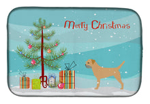 Load image into Gallery viewer, Border Terrier Merry Christmas Tree Dish Drying Mat – Absorbent, Artistic Kitchen Essentials BB2907DDM