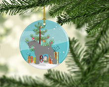 Load image into Gallery viewer, Kerry Blue Terrier Merry Christmas Tree Ornament - Round Ceramic Ornament – Artist-Designed Keepsake Decoration BB2910CO1