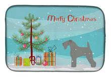 Load image into Gallery viewer, Kerry Blue Terrier Merry Christmas Tree Dish Drying Mat – Absorbent, Artistic Kitchen Essentials BB2910DDM