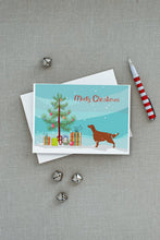 Load image into Gallery viewer, Irish Setter Merry Christmas Tree Greeting Cards -  Blank Note Cards – 8-Pack of Artist-Designed Cards with Envelopes
