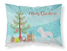 Load image into Gallery viewer, Bedlington Terrier Merry Christmas Tree Fabric Standard Pillowcase – Artistic Decorative Front, White Back BB2912PILLOWCASE